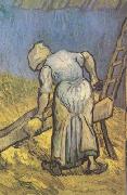 Peasant Woman Cutting Straw (nn04) Vincent Van Gogh